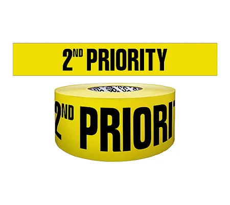 Triage Area Printed Barricade Tape 2nd Priority 1000'
