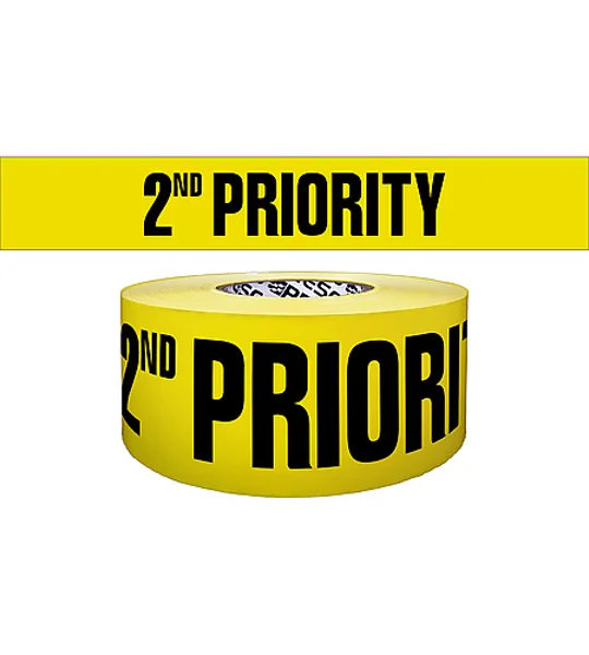 Triage Area Printed Barricade Tape 2nd Priority 1000'