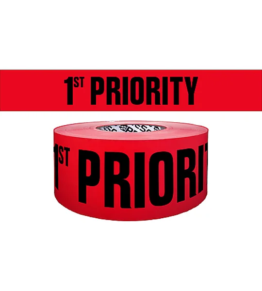 Triage Area Printed Barricade Tape 1st Priority 1000'