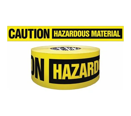 Barricade Tape 3" X 500' Caution Hazardous Material
