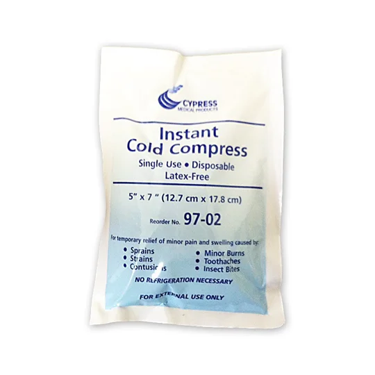 Instant Cold Compress Ice Pack Small 5 X 7 Inch Disposable