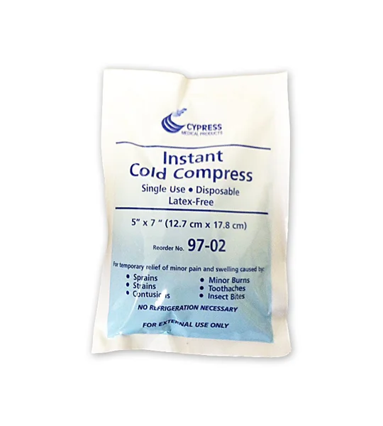 Instant Cold Compress Ice Pack Small 5 X 7 Inch Disposable