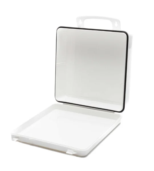 First Aid Kit Box Plastic Case 24 9.5 x 9.5 Empty