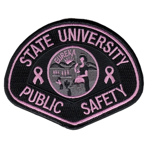 CA California State University Public Safety Pink Shoulder Patch