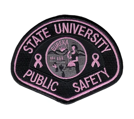 CA California State University Public Safety Pink Shoulder Patch