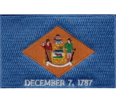 DE Delaware Flag Patch