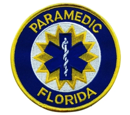 FL Florida EMT Paramedic Gold Border Patch