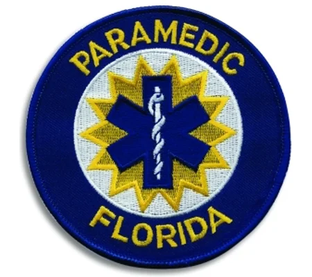FL Florida EMT Paramedic Blue Border Patch