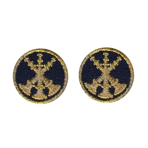 Asst. Assistant Chief 3 Bugles Collar Insignia Navy Gold
