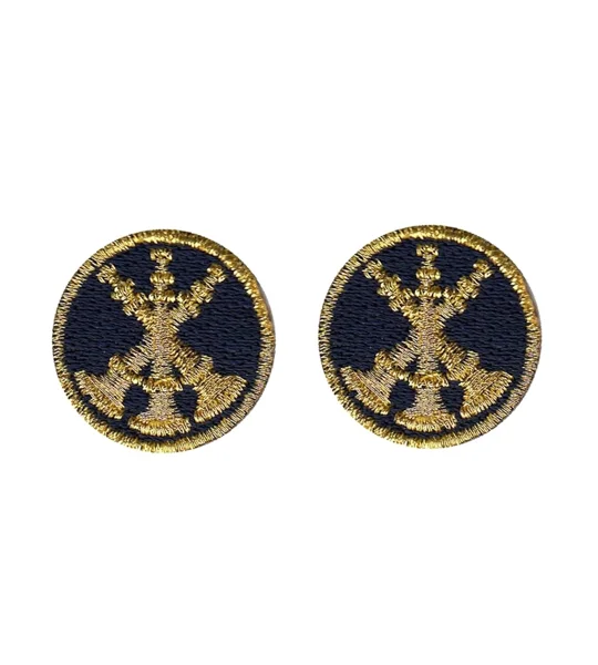 Asst. Assistant Chief 3 Bugles Collar Insignia Navy Gold