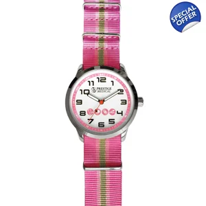 Nylon Band Fashion Nurse Scrub Watch Medical Theme Pink