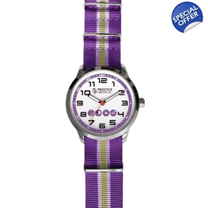 Nylon Band Fashion Nurse Scrub Watch Medical Theme Purple