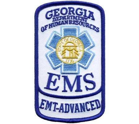 GA Georgia EMTA Emergency Medical Advanced Shoulder Patch