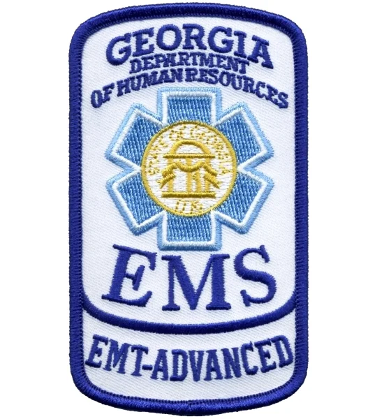 GA Georgia EMTA Emergency Medical Advanced Shoulder Patch