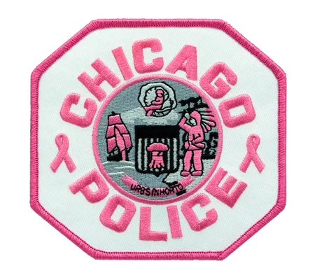 IL Illinois Chicago Police Shoulder Patch Pink Cancer