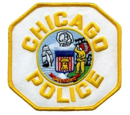 IL Illinois Chicago Police Shoulder Patch Gold - White