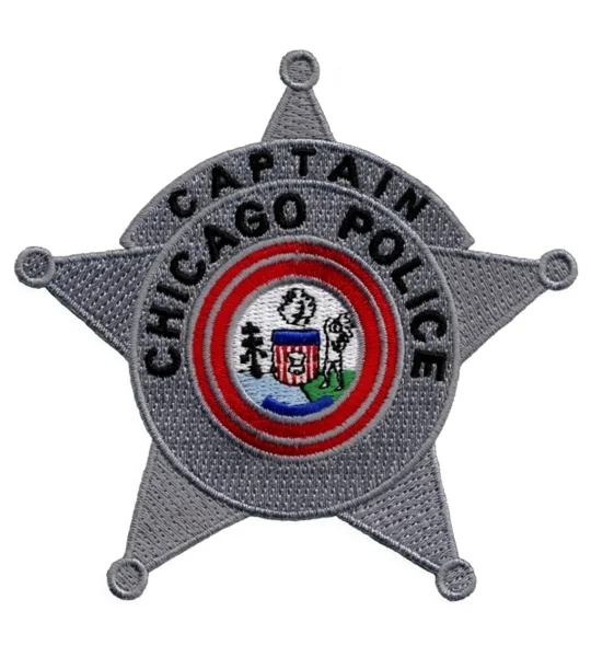 IL Illinois Chicago Police Captain Badge Shoulder Patch
