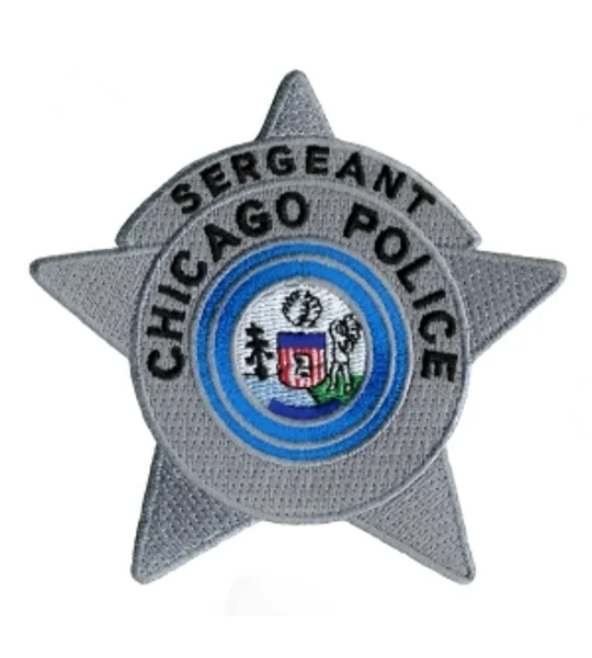 IL Illinois Chicago Police Sergeant Badge Shoulder Patch