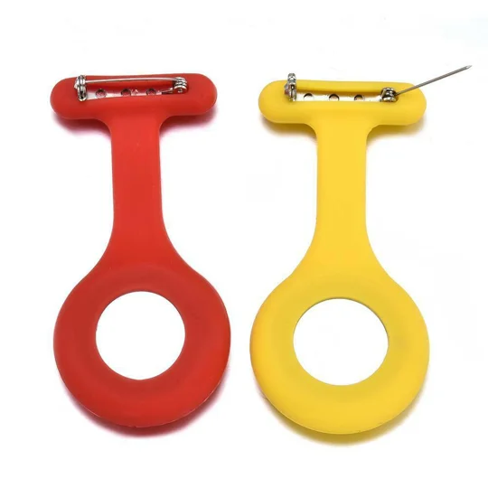 Silicone Band Fashion Nurse Scrub Watch Medical Pocket Red