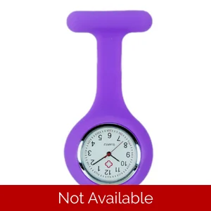 Silicone Band Fashion Nurse Scrub Watch Medical Pocket Purple