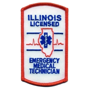 IL Illinois Licensed Emergency Medical Technician Shoulder..