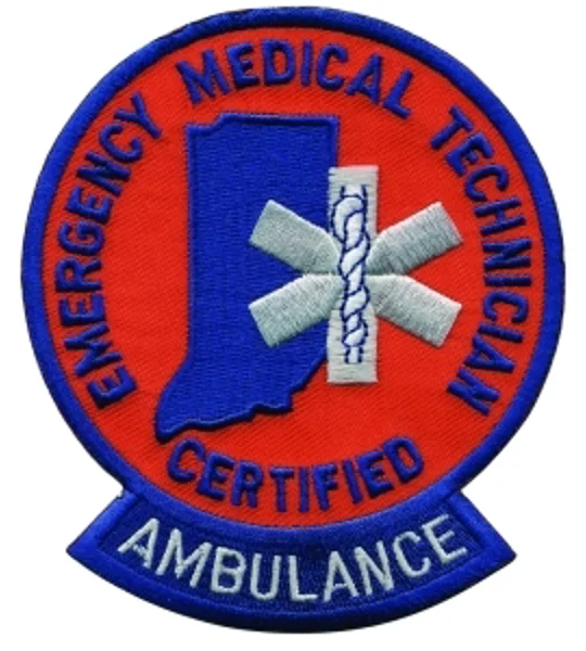 IN Indiana EMT Emergency Medical Certified Ambulance Shoulder Patch