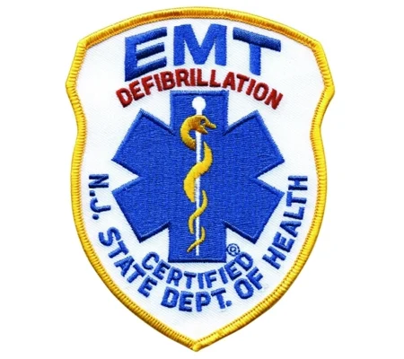 NJ New Jersey EMT D Emergency Medical Technician Shoulder Patch