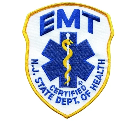 NJ New Jersey EMT Emergency Medical Technician Shoulder Patch