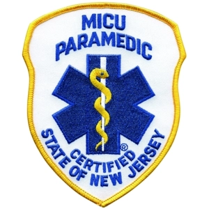 NJ New Jersey Emergency Medical MICU Paramedic Shoulder Pa..