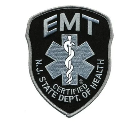 NJ New Jersey EMT Emergency Technician Shoulder Patch Subdued BG