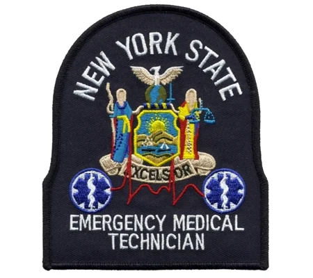 NY New York State Emergency Medical Technician Shoulder Patch DN