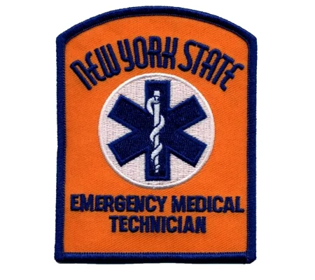 NY New York State Emergency Medical Technician Shoulder Patch GB