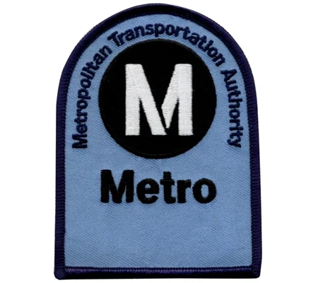 NY New York Metropolitan Transportation Authority Metro Shoulder Patch