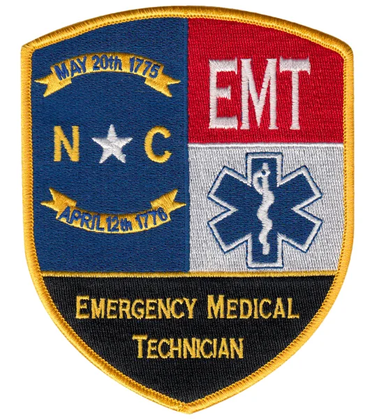 NC North Carolina Emergency Medical Technician Shoulder Patch