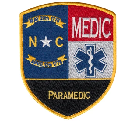NC North Carolina Emergency Medical Paramedic Shoulder Patch