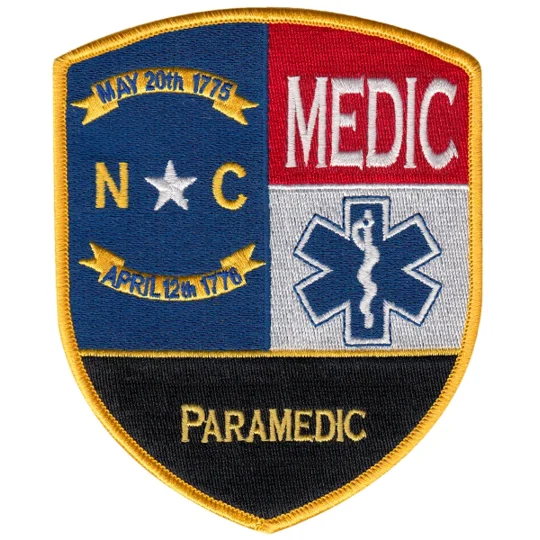 NC North Carolina Emergency Medical Paramedic Shoulder Patch