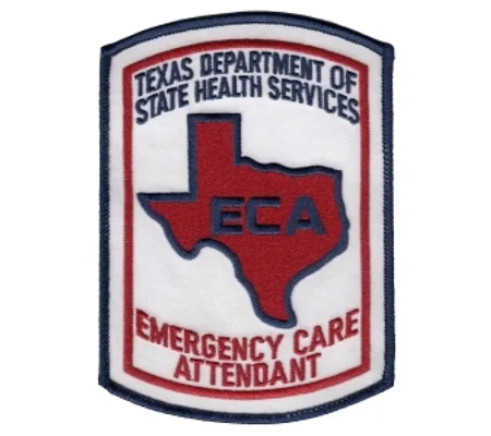 TX Texas Emergency Care Attendeant Shoulder Patch