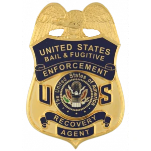 Bail Enforcement Fugitive Recovery Agent Badge Gold Federal Version