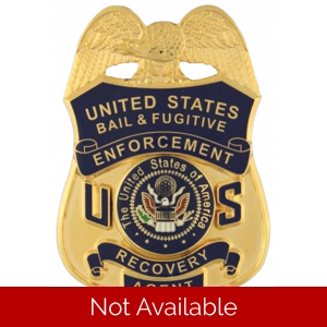Bail Enforcement Fugitive Recovery Agent Badge Gold Federa..
