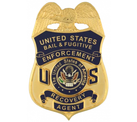 Bail Enforcement Fugitive Recovery Agent Badge Gold Federal Version