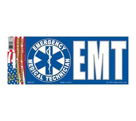 EMT Emergency Medical Technician Sticker Decal 3 x 6 1/2