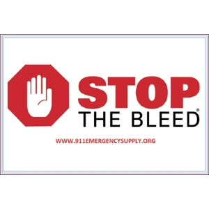 Stop the Bleed Instruction Card Illustrated Full Color 4 x 6