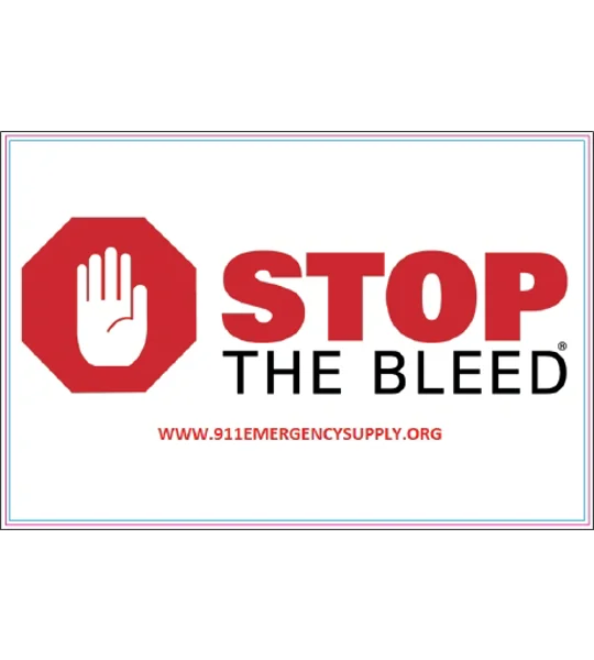 Stop the Bleed Instruction Card Illustrated Full Color 4 x 6