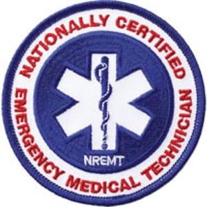 Nationally Certified Emergency Medical Technician NREMT Shoulder Patch 3.5