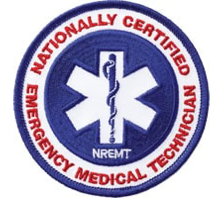 Nationally Certified Emergency Medical Technician NREMT Patch 3 Inch