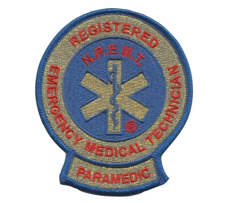 Nationally Certified Paramedic Gold NREMTP Shoulder Patch