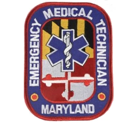 MD Maryland State EMT Emergency Medical Technician Shoulder Patch
