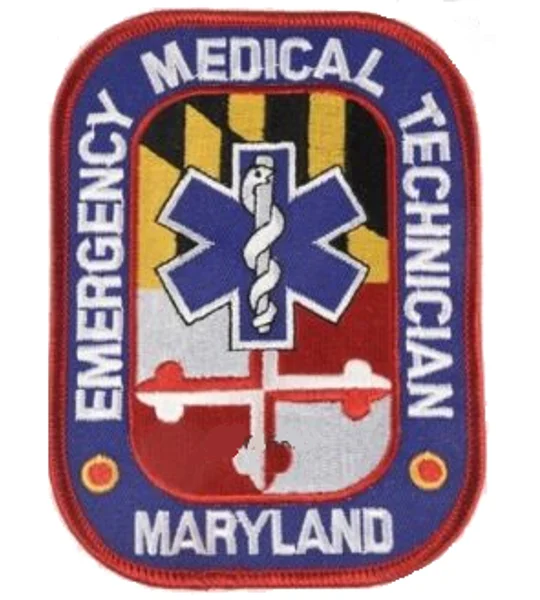 MD Maryland State EMT Emergency Medical Technician Shoulder Patch