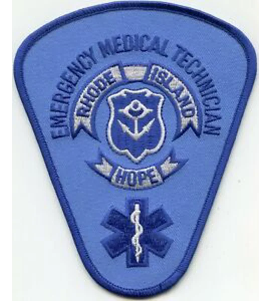 RI Rhode Island EMT Emergency Medical Technician Shoulder Patch