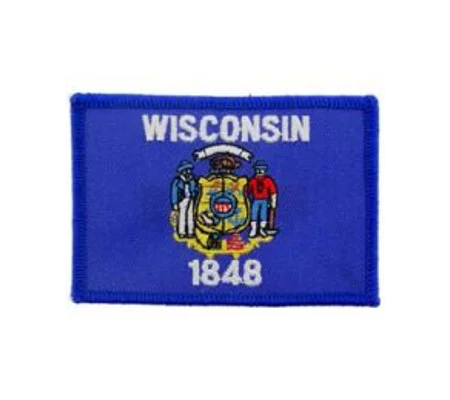 WI Wisconsin State Flag Patch